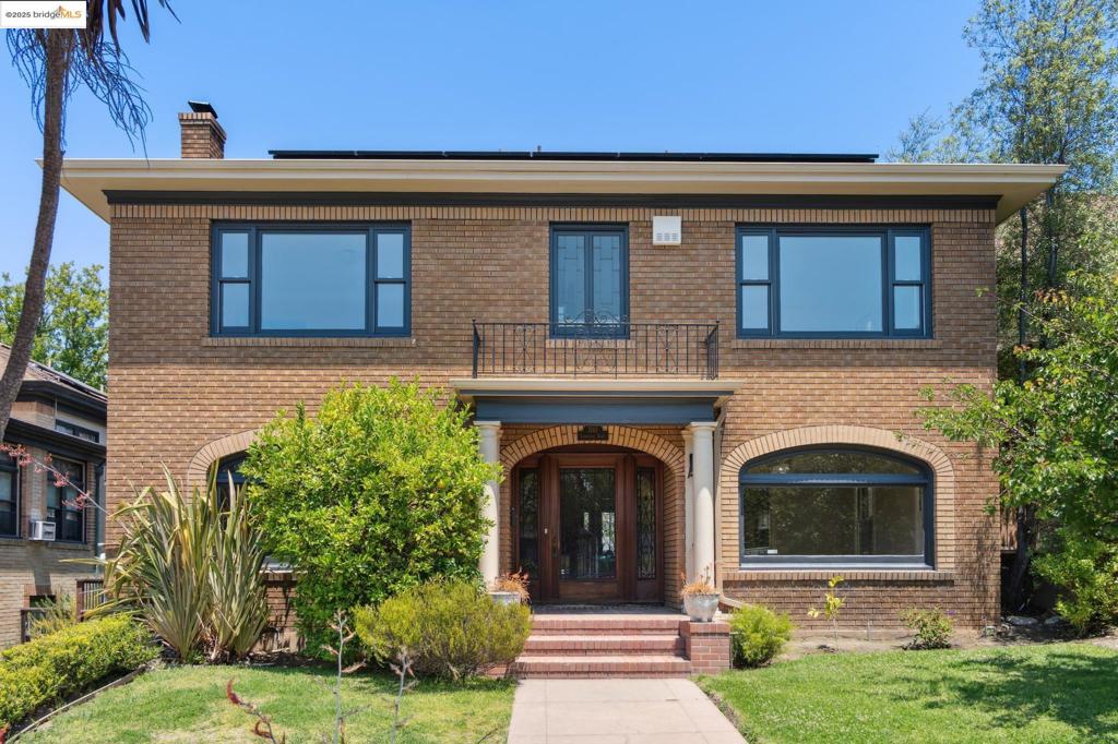Exceptional, Expansive Five-Bedroom Home on one of Crocker Highlands most majestic streets among other beautiful examples of 1920's architecture. This five-bedroom Traditional is luxuriously spacious, in a location equal parts regal and walkable. Four bedrooms up on the second level plus a Main floor fifth bedroom and full bath. Center-hall layout adapted for contemporary living with connected public spaces, like connoisseur’s kitchen with windowed second dining area that overlooks and opens to deck and outdoor abundance: fire-pit lounging terrace outlined by Japanese-inspired gardens with no rear neighbor but a treed green screen. Rich in perfectly preserved woodwork and multiple series of grand-scaled arched picture windows, architectural flourishes create a luminous interior. The timeless preserved woodwork and the transformed meld throughout three floors of living space that put four bedrooms on top, including the multi-chamber primary suite: bedroom and light-filled office/sitting room with back-garden outlook. A third full bath serves the main-floor fifth bedroom that doubles as an office or TV room. Downstairs offers a media/family room, laundry and wine cellar rooms plus a half bath.