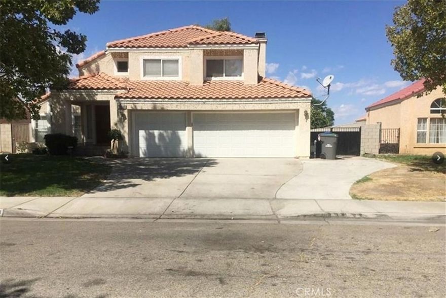 Great partially furnished family home in East Palmdale for rent! This two-story layout feels roomy with a big living room, a large kitchen with breakfast area, and a separate family room with a cozy fireplace. Includes a built-in 144 sq. ft. office for work or study. Outside features an oversized covered patio and a spacious backyard, perfect for relaxing or dining outdoors. Includes refrigerator, stove, microwave, dishwasher, and washer/dryer. Practical, comfortable, and ready to move in.