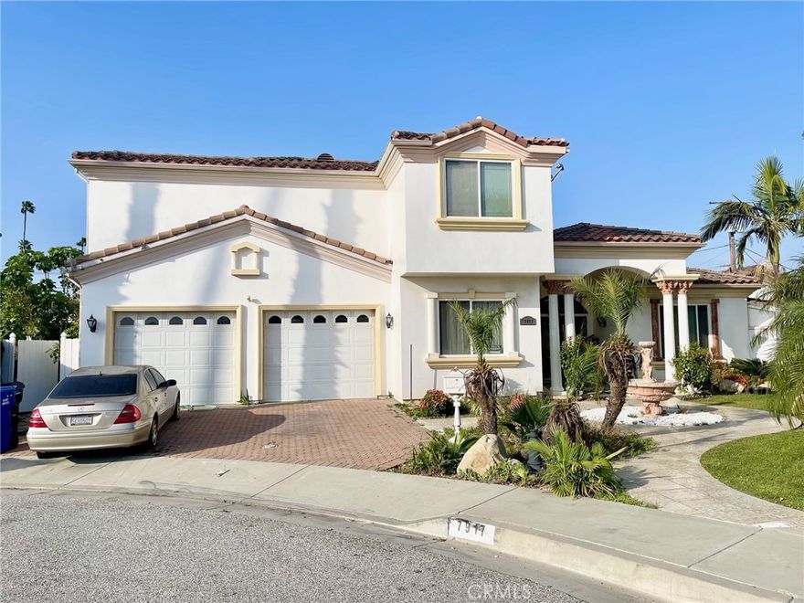 Huge Price Reduction! Seller Now Ready To Move. First time on the market, original owner, was on Hold but not Active. Welcome to your luxurious estate in the heart of Downey! Step into elegance and comfort with this exquisite 4-bedroom, 5-bathroom residence boasting 4,674 living square feet. Grand entrance with 15 foot high columns made of real stone. Den and Formal Dining Room can be converted into 5th and 6th bedroom, owner willing to help. Developer Owner built this for him and his wife, second floor has not been used. As you enter, be greeted by the spacious living area adorned with tasteful finishes and abundant natural light with 10 foot high ceilings. The gourmet kitchen, a chef's delight, has granite countertops, and custom cabinetry, perfect for culinary endeavors and entertaining guests. Retreat to the master suite, a sanctuary of relaxation, featuring roman columns and a lavish ensuite bathroom. Three additional bedrooms offer versatility and comfort for family members or guests, each meticulously designed for tranquility and style. Home features 2 fireplaces made of real marble stones, 8 foot solid doors throughout and closets as big as a bedroom. Huge second floor balcony measures 15x13 and has breathtaking views. Outside, discover your private paradise—an enticing swimming pool perfect for refreshing dips on warm summer days, while the meticulously landscaped grounds provide the ideal setting for outdoor gatherings and twilight dining. Cul de sac consist of 4 homes built by the same Developer Owner in 2005, completely changing the landscape and design in the North Downey area. With its impeccable craftsmanship, premium amenities, and prime location in Downey, this home epitomizes luxury living at its finest.