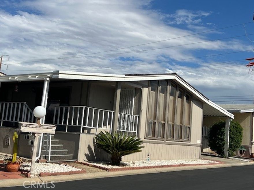 COME SEE THIS BEAUTIFUL MOBILEIN MORENO VALLEY, CA.  IL Sorrento one of the finest 55+ senior mobile home communities in Moreno Valley that offers year round activities. Enjoy the spacious living area with Living room, adjacent formal dining, kitchen includes stove, refrigerator and dishwasher. Washer and dryer is located off kitchen in its separate laundry room. 2 Bedrooms 2 Bath. The main bedroom has bathroom with separate walk-in shower and roman sunken bath with its own privacy.  The community offers a peaceful pond with ducks, a pool, spa, outdoor BBQ area, shuffleboard, tennis courts, billiards, and a community clubhouse with organized activities. Conveniently located near shopping centers with easy access to the 60 Freeway.