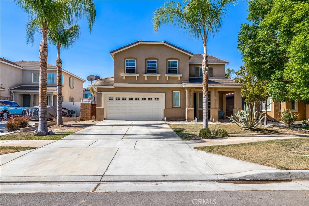 PROFESSIONAL INTERIOR PICS COMING SOON! NEW CARPET AND NEW PAINT THROUGHOUT ! Welcome to this beautifully maintained, move-in-ready home located in a desirable West Hemet neighborhood with low taxes and no HOA. Offering nearly 2,700 square feet of thoughtfully designed living space, this 4-bedroom, 3-bathroom property is perfect for growing families or those who love to entertain. Dont forget the HUGE upstairs LOFT. Inside, you’ll find a modern open-concept layout complemented by fresh interior paint and a stylish, neutral color palette. The chef’s kitchen features a large granite island, white cabinetry, and ample storage ideal for hosting and everyday living. The spacious family room with a cozy fireplace flows seamlessly into formal living and dining areas, while a huge upstairs loft provides flexible space for a media room, office, or playroom. The luxurious primary suite offers a walk-in closet, soaking tub, separate shower, and dual vanities. Step outside to a private backyard retreat with a large concrete patio and roman inspired patio covers perfect for year-round gatherings. Located down the street from a tranquil park and close to schools, shopping, dining, and just a short drive to Temecula wine country, lakes, and recreational spots, this home truly has it all. Don’t miss your chance to own this exceptional property schedule your private tour today!