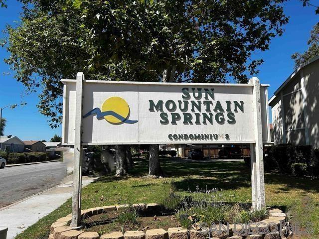 Value Range $350,000–$375,000. Welcome to this light and bright upstairs condo in the heart of Escondido featuring white-painted wood-beam ceilings and an open, airy layout. The spacious living room offers wood-laminate flooring, a gas fireplace with mantle, and a wall-mounted AC unit for year-round comfort. A sliding glass door opens to a private balcony, perfect for relaxing or entertaining. The adjoining dining area features a ceiling fan and connects seamlessly to an upgraded kitchen with attractive countertops, a dishwasher, and a convenient breakfast-bar design. The open-concept layout provides an inviting flow between the living and dining spaces, creating a warm and functional atmosphere. The hallway continues with wood-laminate flooring and includes a full-size laundry closet with side-by-side hookups. The bathroom offers tile flooring, modern lighting, updated fixtures, and tasteful finishes, while the master suite includes crown molding, a ceiling fan, mirrored closet doors for ample storage, and a private half bath with toilet and sink. Enjoy the fresh air from your private balcony with space for a grill and seating area plus a convenient storage closet. This upper-level unit also includes two assigned parking spaces, both numbered #6—one covered and one uncovered—for easy access. The community features a sparkling pool and a relaxed setting close to shopping, dining, and major freeways. An excellent investment opportunity, this property currently has long-term tenants in place who would love to stay and are paying $2,500 per month.