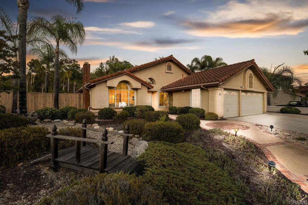Welcome home to 14001 Saddlewood Drive in the highly sought after Rancho Arbolitos Parkside community of Poway. Experience comfort, privacy, and style in this move-in ready, impeccably maintained 2,238 square foot single-story residence sitting on an oversized almost half acre lot. With 4 spacious bedrooms and 2 upgraded bathrooms, this property boasts an ideal layout for comfortable lifestyle and entertaining guests. Enjoy a light, airy floor plan with vaulted ceilings perfect for modern living and entertaining. Features include upgraded stylish finishes throughout, natural light, and a welcoming atmosphere. Prep your favorite meal in the oversize kitchen with a dining peninsula with an abundance of cabinet and counter space. After a long day, relax and unwind in the spa like primary retreat with a walk in shower with bench, dual sinks and walk in closet. The seamless indoor-outdoor flow opens up to the spacious backyard—ideal for BBQs, hosting gatherings or watching the pets play. The expansive lot with covered patio, pergola and multiple sitting areas allows for ample outdoor space for recreation, gardening or just enjoying the evening alpenglow. A rare opportunity to own a move-in ready home just minutes away from award winning schools, shopping, dining, parks, hiking trails and everything that the Poway lifestyle has to offer. 14001 Saddlewood Drive is not to be missed!