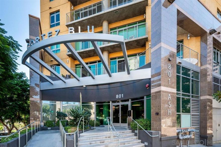 Enjoy luxury living at its finest atop Cortez Hill. Absolutely stunning condo w/Panoramic views of bay, bridge, city, & mountains from every room! Expansive open concept, 10ft beam ceilings & floor to ceiling windows w/ custom electronic shades. Professionally decorated & completely remodeled to perfection w/high end finishes. Chefs dream kitchen complete with Thermador appliances, wine fridge, copper trough sink & marble countertops. Custom designed his & hers luxury closets, wood floors & custom lighting. Chandelier in living room & 2nd bedroom/office wall system, both from Restoration Hardware will convey. Assigned storage unit. Steps to restaurants, Balboa Park, Little Italy, Bankers Hill, Hillcrest & 10 minutes to the airport. PRICED TO SELL!!
