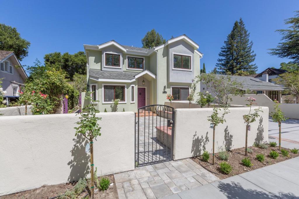 Completely remodeled home on large lot conveniently located in Old Palo Alto in a 5 unit development, within a short driving distance to downtown. A two-story 4 bedroom, 3 full bath home at approximately 2500 sq ft. This home includes kitchen with granite counters, gas stove, refrigerator and dishwasher. Separate dining room and family room; dining room opens to back patio with French doors. Living room includes gas starter fireplace with french doors leading to back private patio. Central air conditioning with laundry room on second floor of home. Re-circulation line is provided from hot water heater. New engineered hardwood floors throughout. One private, automatic garage space, one space in front of designated garage and one space in front of house (one car charger outlet). New bathrooms, new kitchen, new windows, new roof, new electrical, new HVAC, new plumbing with high end finish materials. -No pets, no smokers -Tenant pays gas, electric, water and trash