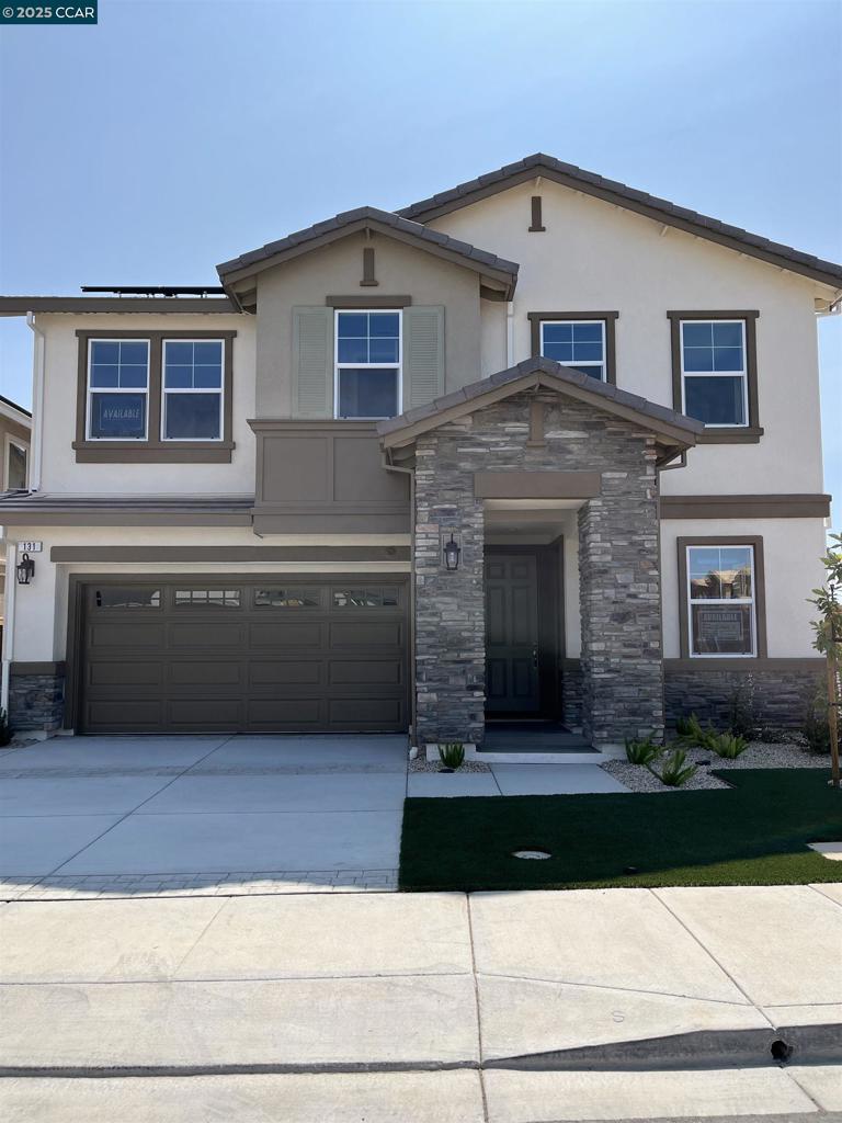 Welcome to your dream home! This brand-new, corner lot, two-story residence offers 2,793 sq. ft. of thoughtfully designed space, including two private entrances and downstairs ADU bedroom and full bath, ideal for guests, multi-generational living and rental income motivated buyers. The first floor features a seamless flow between the kitchen, dining and family room, creating a warm, welcoming space for entertaining and everyday living. The kitchen shines with beautiful Aztec Serene quartz counter-tops, half back-splash, and stainless steel appliances (microwave, stove, oven, and dishwasher). Warm wood laminate flooring and upgraded wood stained shaker cabinets with Westerly Golden Champagne knobs and pulls whole house hardware upgrades add modern elegance throughout. Upstairs, you’ll find four bedrooms, a versatile loft space, and a luxurious primary suite with double sinks, a soaking tub, and a separate shower. With its modern finishes, spacious layout, and new construction charm, this home is a blank canvas, ready for your personal touch in decor and furnishings. Don’t miss your chance to make it yours and create cherished memories for years to come.