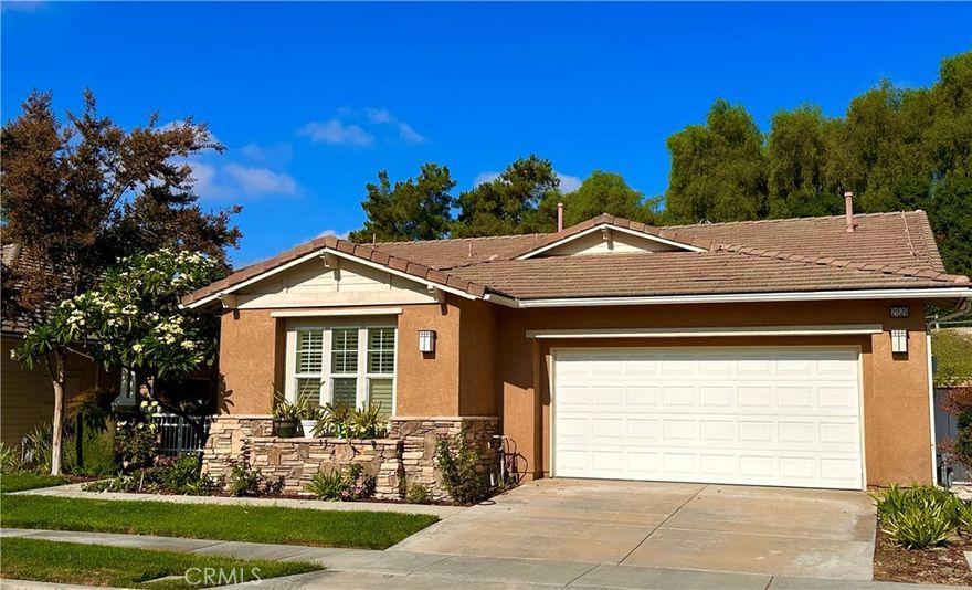 55+ SENIOR ONLY community @ Magnolia at Snow Creek in a wonderful area of Walnut. This Safe and Quiet home has an open floor plan with a spacious kitchen with granite countertops. 2 Master suites bedrooms and a third room can be used as office or 3rd Bedroom, and 2.5 baths. Windows with beautiful shutters let in bright natural lighting. Separate indoor laundry room with cabinets and a sink. Master suite with walk-in closet and double sink vanity. The 2nd bedroom suite is spacious with a large closet and a tub/shower combo. A walk-in pantry or can be a linen closet with abundant of shelves. The kitchen is equipped with lots of cabinets for storage, all appliances are included. A low maintenance backyard with many fruit trees is right off the living room through sliding doors. Solar panels installed to help reduce your electric bills. Two car attached garage. This beautiful community also includes a pool, spa, private clubhouse and a vegetable garden for only residents to use. Must be 55+ years old to live in this friendly and close-knitt community, but the spouse may be 45+ years old. Just across the street and very close by, there's Walnut Senior Center, City Hall, Library, Gym & Shopping Centers. Also very close to parks, freeways, and public transportation.