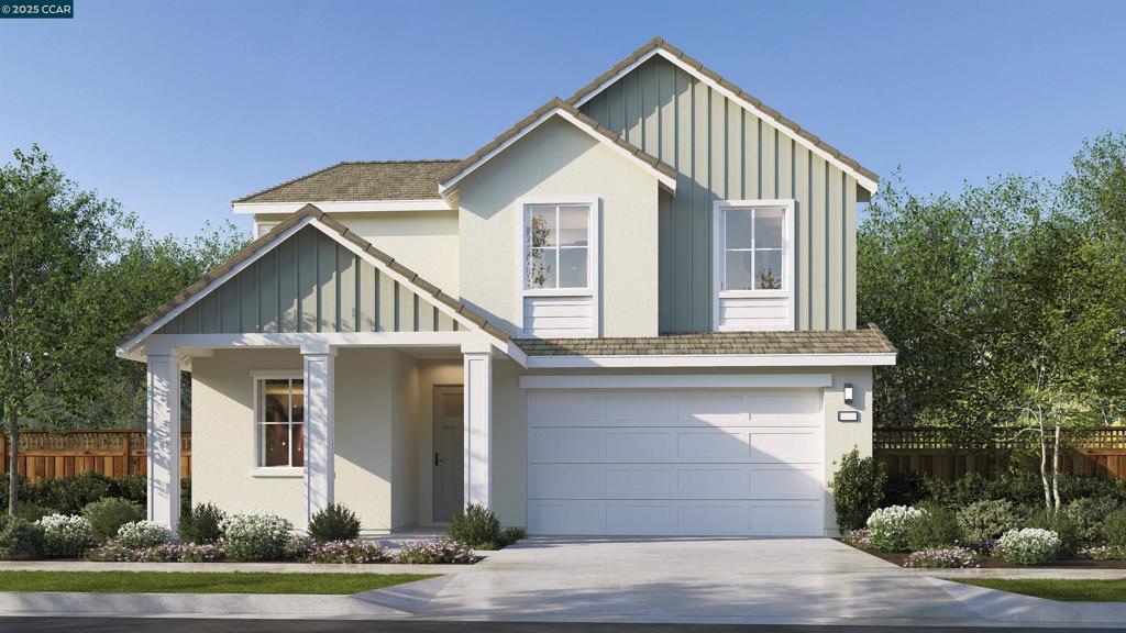 Brand new home with a large yard at Serena is move-in ready for it's lucky new owners! Home has been highly upgraded with designer finishes and nearly $50,000 in options. This exceptional home is situated near the end of a cul de sac and offers a large lot with a view deck from the Primary bedroom. Additionally, there is a Jr. suite with a full bath on the lower level- perfect for extended family or guests as well as a flex space perfect for a den or office. Home also has a cook's kitchen with large center Island, plenty of cabinets and a seperate back kitchen, built-in stainless appliances, soaring ceiling and large outdoor covered California Room. The upper level offers spacious bedrooms, laundry, shared bath, loft and sumptuous Primary suite with oversized shower, freestanding soaking tub, and walk-in closet. SOLAR is INCLUDED. Don't delay! * NOTE: Photos shown are of model home of same plan.