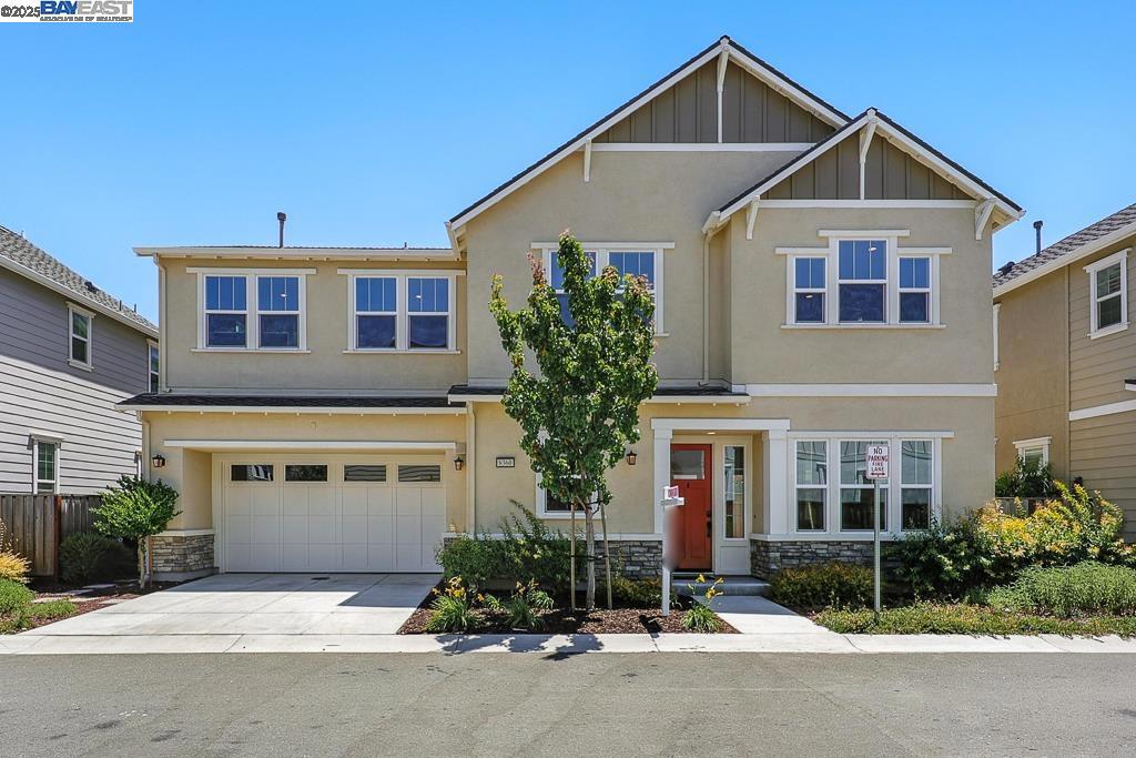 Welcome to this beautiful, modern two-story single-family home in the desirable Glass Bay community—offering the perfect blend of comfort, style, and energy efficiency. With soaring ceilings and 2,293 sq ft of thoughtfully designed living space, this 4-bedroom, 2.5-bathroom home is ideal for both everyday living and entertaining. Enjoy premium engineered hardwood flooring throughout the first floor, staircase, and one of the bedrooms. The gourmet kitchen showcases marble countertops, soft-close drawers, and elegant cabinetry. Recessed LED lighting brightens the living, dining, and bedrooms. Additional features include a prewiring for EV charger, water softener, and a beautifully upgraded backyard with a stylish deck and pergola—perfect for relaxing or hosting.  Glass Bay offers parks, a kids' playground, BBQ/picnic areas, and access to scenic trails at Don Edwards Wildlife Refuge and Coyote Hills Regional Park. Commuters will love the proximity to the Dumbarton Bridge, I-880, and top employers like Meta and Tesla—with diverse dining options nearby for food lovers.