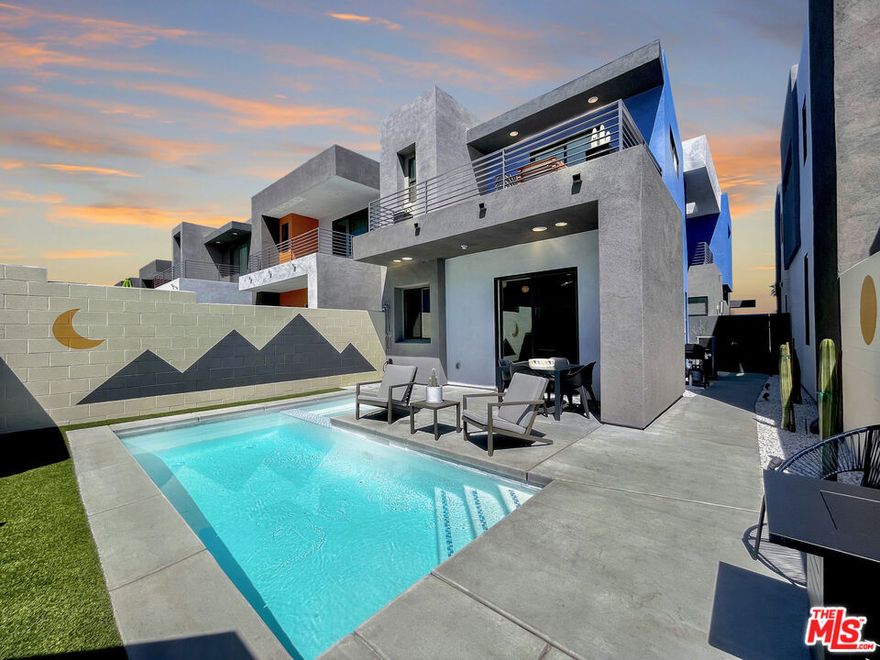 AVAILABLE NOW 30+ Day minimum. Welcome to your oasis in the desert paradise of Palm Springs! Nestled within the prestigious gated community ICON, this new construction home offers the pinnacle of modern luxury and comfort. With its sleek and sophisticated design, you'll be captivated by the seamless blend of contemporary architecture and the stunning natural surroundings. Step inside this architectural masterpiece and immerse yourself in the spaciousness of open-concept living. The interior boasts clean lines, high ceilings, and an abundance of natural light that creates an inviting and airy atmosphere. Indulge in the finest of details with top-of-the-line finishes throughout the residence. From the carefully selected stone countertops to the custom-designed cabinetry, every element exudes opulence and refinement. Take a dip in your own private pool, or unwind in the spa as you soak in the breathtaking surroundings. Enjoy the privacy and tranquility of your outdoor oasis, perfect for relaxation and entertainment. Enjoy awe-inspiring panoramic views of the majestic mountains from multiple patios strategically positioned around the property. Whether it's a sunrise coffee or a sunset cocktail, these vistas provide the perfect backdrop for every moment. With a location just under a 5-minute drive from downtown Palm Springs, you'll have the best of both worlds. Explore the vibrant city scene, from fine dining to boutique shopping, and return to your serene abode in no time. Embrace sustainable living with a solar-equipped home that keeps utility costs in check while minimizing your environmental footprint. The desert's notorious hard water is no match for the advanced soft water system in place. Experience the comfort of silky-smooth water for bathing, cleaning, and everything in between.Escape to your own private sanctuary where modern luxury meets the tranquility of nature. This exclusive new construction home in a gated community offers a lifestyle beyond compare. Book your stay now and experience Palm Springs like never before!