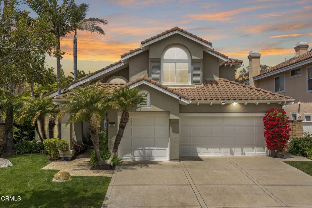 A Beautiful Custom remodel in prestigious Peter's River Ridge Golf Community. This 4 BR, 3.5 bath, 2768 SF home combines elegant designer finishes and fixtures! Situated half way between Malibu & Santa Barbara - the coastal weather is fantastic! Entering thru the custom painted front double doors, take in the soaring ceilings, gorgeous walnut wood floors, custom metal & wood curved staircase & designer chandelier, bathed in natural light from numerous dual paned double hung windows. The original sunken living room floor was raised to create a large entertainment space which connects the dining area. The elegant curved staircase leads to a large 2nd floor landing and 3 bedrooms. The large master suite has a double door entry, vaulted ceilings, dense wool carpet, separate walk-in closets w/ mirror doors, built-in cabinets & cedar lined shelving. The master bath features a 2 sink vanity, dual medicine cabinets w/ hidden thick glass shelving & are mirror lined w/ electrical plugs. The marble shower has 1/2' thick Starlite glass. Enjoy the large soaking tub w/ hand-held filler & deck surround with a private tropical treetop view. The guest bedroom includes a walk-in closet & ensuite bath w/ separate vanity & shower rooms. The upstairs front bedroom/media room has a vaulted ceiling & built-in bookcase. The kitchen features high-end Viking & Thermador appliances, custom Alderwood cabinets w/ rollout drawers, granite counters, large pantry, Pentaire water filter at large dual sink under a window box w/ remote control shade & dining area. The family room's custom designed travertine gas fireplace & recessed & art spot lights provide a relaxing view thru large windows to the lush private backyard. The 5 foot wide hallway leads from the family room past the large coat closet and storage to a powder room for guests. The 1st floor bedroom/office includes an ensuite full bath. The laundry room w/ cabinets & sink lead to the 3 car finished garage, with a coated floor, work bench & wall of build-in cabinets, a large softwater tank and new large water heater. Custom mature landscaping also includes pavers & flagstone, a wall fountain & a large Sunsetter automatic shade w/ lighting. Automatic sprinklers and landscape lighting is plumbed front and back. This home is in a prime location within walking distance to the pool, spa, tennis/pickle ball court & greenspace amenities. Shopping, golf & clubhouse, 2 harbors & beaches are minutes away.
