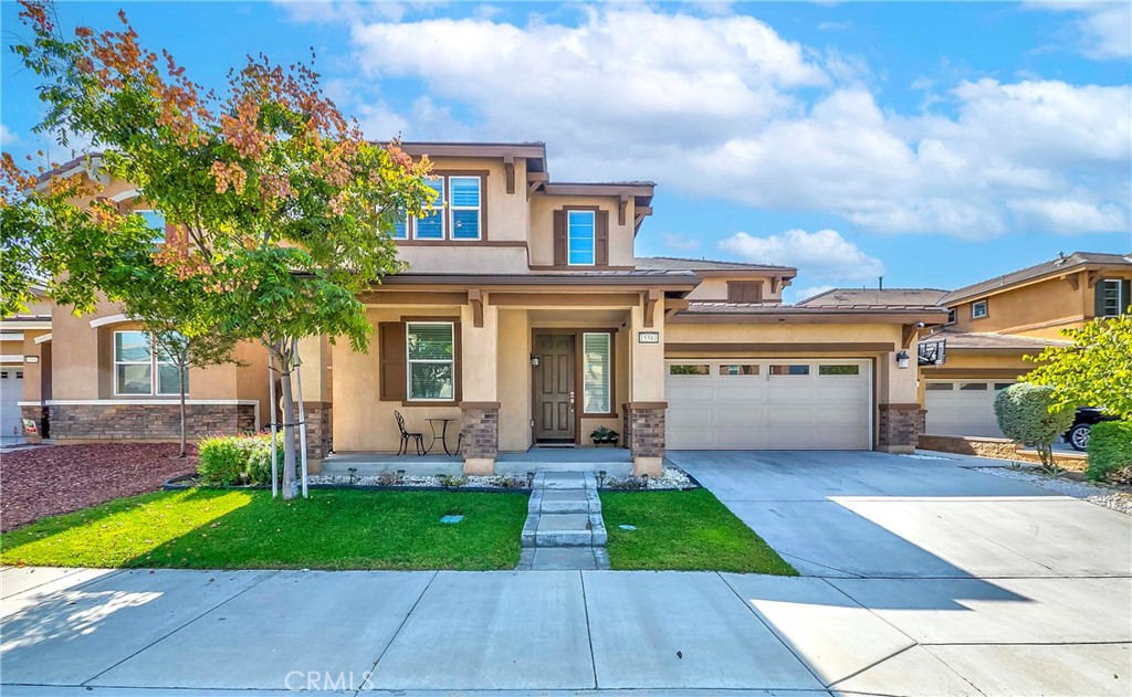 Beautiful Newer Home in a Desirable Community. Located in a sought-after newer housing development close to the freeway, schools, and shopping centers for convenient living. The community offers resort-style amenities, including a swimming pool, clubhouse, and picnic area, all with a low HOA fee. The home features wood flooring throughout, with one bedroom and a full bathroom on the main floor. Upstairs, there are three additional bedrooms, a spacious loft, and a master suite with a walk-in closet. The upgraded kitchen includes modern finishes and appliances. The laundry room is conveniently located on the upper level. Upgraded tankless water heater system. Enjoy a low-maintenance backyard beautifully finished with brick pavers. This property includes a solar system installed by the builder, which will transfer to the buyer upon purchase.