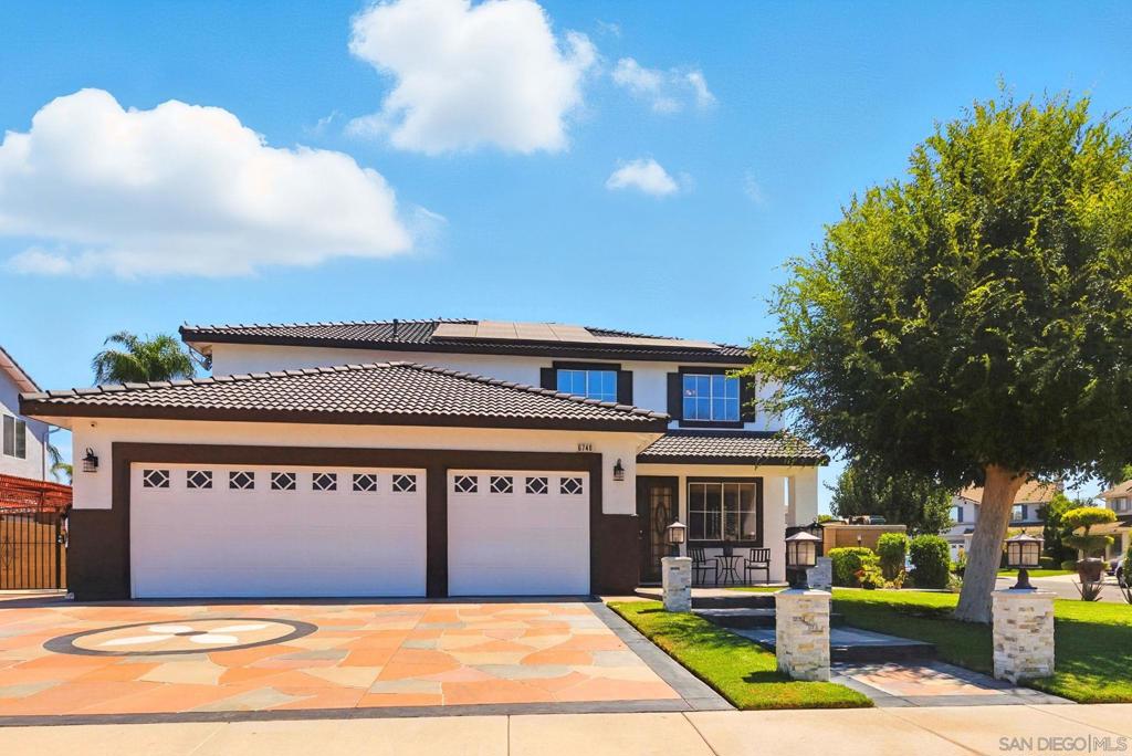 Welcome to this beautifully upgraded home in Cloverdale Farms, Eastvale, offering the perfect blend of privacy, space, and resort-style living. Situated on a desirable corner lot in a quiet cul-de-sac, this home has been thoughtfully enhanced throughout. With a rare primary suite on the first floor, this 5-bedroom, 3,340 sqft layout is both functional and inviting. The heart of the home features a modern kitchen with granite countertops, stainless steel appliances, and an open layout perfect for everyday living and entertaining. Step outside to your private backyard oasis, complete with a saltwater pool, relaxing jacuzzi, built-in barbecue, fire pit, and multiple outdoor lounge areas for year-round enjoyment. Upstairs, a spacious bonus room with a wet bar and French doors opens to a large deck, offering versatile space for guests or recreation. Additional highlights include solar panels, a 3-car garage with RV parking and hookups, and soaring ceilings.