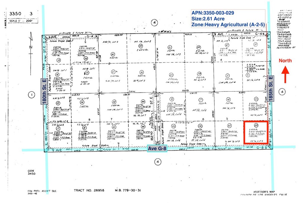 Positioned in the tranquil high desert, this 2.6-acre corner parcel offers the rare opportunity to shape a vision from the ground up. Zoned A-2-5 (Heavy Agricultural), the land welcomes a range of possibilities—cultivating crops, establishing greenhouses, grazing livestock, creating equestrian facilities, or designing a private rural retreat.
The level, rectangular terrain unfolds under expansive skies, framed by sweeping mountain and desert vistas. Here, space and privacy are abundant, yet Lancaster’s amenities remain within easy reach. Whether for agricultural enterprise, a custom residence, or as a strategic long-term investment, this property offers a canvas as open as the landscape itself.