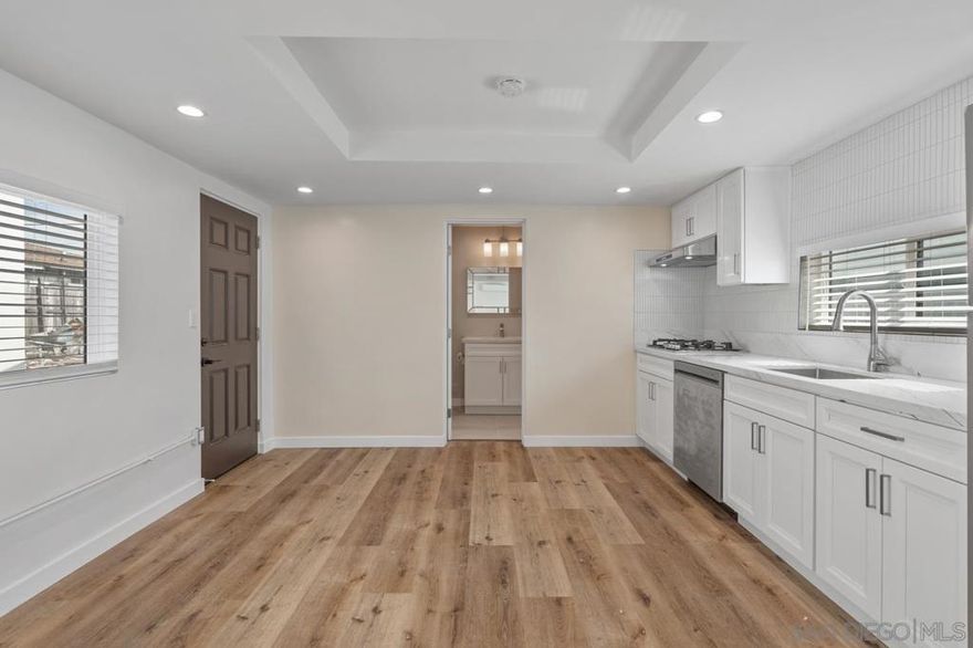 A Beautifully Remodeled 2 Bed, 1 Bath Casita in Imperial Beach! This unit has been thoughtfully renovated to offer a comfortable and modern living experience. You'll find two spacious bedrooms, each with its own private entrance and each will have it's own cozy outdoor/courtyard and patio, perfect for your relaxation. Inside, the entire unit has been given a fresh look, including new windows, a modern kitchen, a sparkling bathroom, and stylish laminate flooring. For your convenience, it comes equipped with AC, a dishwasher, and your very own brand new washer and dryer. If you're looking for a comfortable, private and very functional floor plan this is a fantastic choice. Contact us today to schedule a viewing and see for yourself!