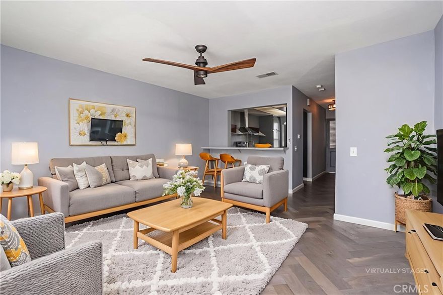 Welcome home to this beautifully maintained 2 bed/1.5 bath townhome in Aliso Viejo’s desirable Morningside community. This inviting residence offers a comfortable, low-maintenance lifestyle in one of South Orange County’s most convenient locations.



The open-concept living and dining area is filled with natural light and extends to a private, enclosed patio—an ideal space for morning coffee or relaxed evening gatherings. The updated kitchen features quartz countertops, modern cabinetry, and a breakfast bar that connects seamlessly to the living/dining area, creating an easy flow for entertaining or everyday living. Upstairs, you’ll find two spacious bedrooms, including a primary suite with a private balcony—a peaceful retreat perfect for unwinding at the end of the day.



Thoughtful touches like in-unit laundry, central air conditioning, and two assigned parking spaces add both comfort and convenience. Residents of Morningside enjoy access to a sparkling community pool, spa, and BBQ area.



Just minutes from the Aliso Viejo Town Center, local parks, scenic trails, and the 73 Toll Road, this townhome offers the perfect balance of serenity and accessibility. Discover the charm, value, and lifestyle that make Morningside one of Aliso Viejo’s most beloved communities. Please note: staging photos are generated using AI.



At PMI South OC, we make renting cost-effective and hassle-free. Every resident is automatically enrolled in our Resident Benefits Package (RBP) at $45.99/month—covering tenant insurance, air filter delivery, utility setup, credit-building, and more. (Opt-out available. Full details provided upon application.)
