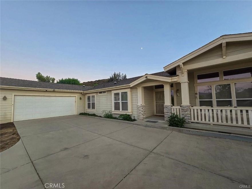 Turnkey 3,657 SF 4 bed/3.5 bath Manufactured Home on permanent foundation on 1.63 acres of land (33220 Wilson Street) included with 672 SF 2 bed/1 bath single wide mobile home on 0.82 of an acre of land (21135 Alameda Del Monte) on two adjacent separate parcels at the foothills in Wildomar! Two separate water wells; two separate septic tank systems; swim spa to remain; 4,000 SF two level barn on larger parcel; stick built 2 car garage attached to manufactured home; fenced/gated with remote gated entry to main dwelling; solar lease on larger dwelling can be assigned to new buyer.