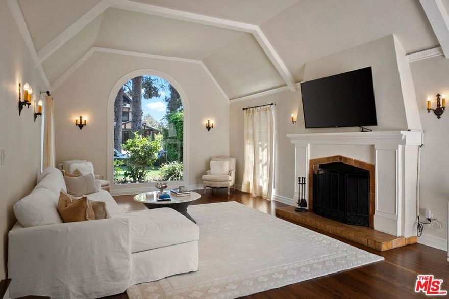 Available now. Initial lease term to be 14 months. Santa Monica 90402 in coveted North of Montana. A short distance to Brentwood Country Mart & Montana Ave shopping & dining. Authentic & charming 1927 Mediterranean 4 beds & 3 baths, center hall floor plan in pristine condition. Available Furnished or Unfurnished. Walled & gated with front, side & rear manicured grass lawns. Spanish tile staircase, wrought iron & oak hardwood floors throughout. Antique lighting & period hardware. Home is flooded with natural light. Step down large living room w/ floor to ceiling picture window, wood burning fireplace w/ attached flat screen TV. French doors open to private stone patio w/fountain. Kitchen with Carrera marble counter, white subway tile back splash, stainless steel wall shelving & sink, Thermador range & 6 ft. butcher block island. Inside laundry room w/LG machines. Breakfast room w/ built in china cabinet. Formal dining room w/ antique crystal chandelier. Downstairs one bed/office & full bath & French doors to patio. Upstairs is a tree top view primary bedroom & two additional large bedrooms with two art deco tile bathrooms. 2 zone central A/C. Private 2 car garage w/220 volt EV outlet. Franklin elementary school district. ONE small dog considered. NO large dogs, no cats.