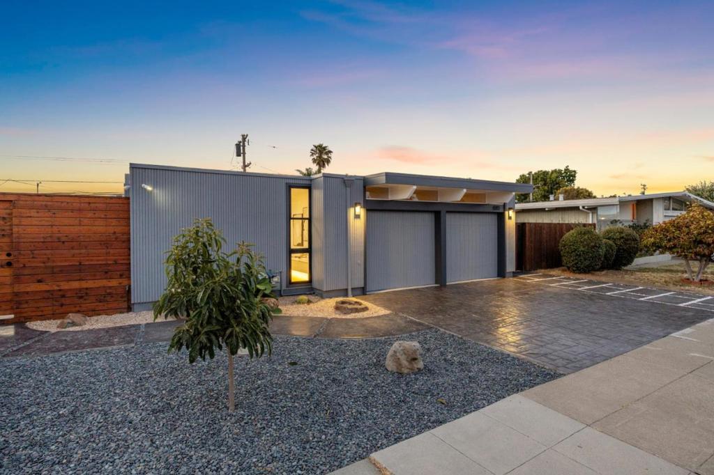 This is it, YOUR NEW HOME! Welcome to this beautifully updated Eichler home in the highly desirable Sunnybrae neighborhood of San Mateo. Boasting numerous high-end upgrades and immaculate attention to detail throughout (almost $700K in technical and aesthetic upgrades), this stunning property features a bright and open floor plan, brand new exterior and interior designer paint, new roof with permit, gorgeous engineered wood flooring, stylishly renovated bathrooms, and a truly exquisite kitchen with custom quartz countertops and backsplash, custom cabinets with auto-sensor LED lighting, and top-of-the-line appliances. Technical upgrades include all new electricals, new copper plumbing, tankless water heater, Milgard windows and sliding doors, Eichler model pattern sidings, Hansgrohe fixtures, custom entertainment center in living room, designer ceiling lights, ALL Porcelanosa brand tiles, EV charging port, and so much more. Whatever your lifestyle, Sunnybrae's ideal location and distinctive community lets you create a life uniquely you, and this beautiful modern home will have you and your family living the good life for years to come. WELCOME TO YOUR NEW HOME!