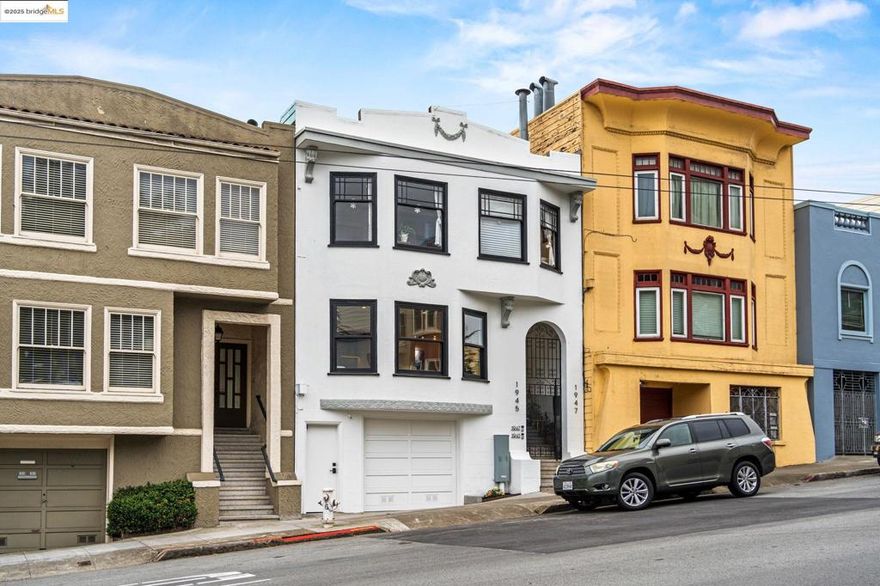 Opportunity meets elegance; a rare union of home and haven where live and thrive. Nested beside the University of San Francisco and a short stroll from Golden Gate Park and Haight-Ashbury’s cafés restaurants and shops, this classic home invites serenity and possibility. Graceful and generous, this 2 bedroom + den/office, 1 bathroom flat awaits a vision to match its sister home at 1945 Fulton. Recently renewed with a 200 A electrical upgrade, new windows and new radiant floor heating.  It echoes the charm of 1945 below: a blank canvas for remodeling, design, creativity, and inspired life.