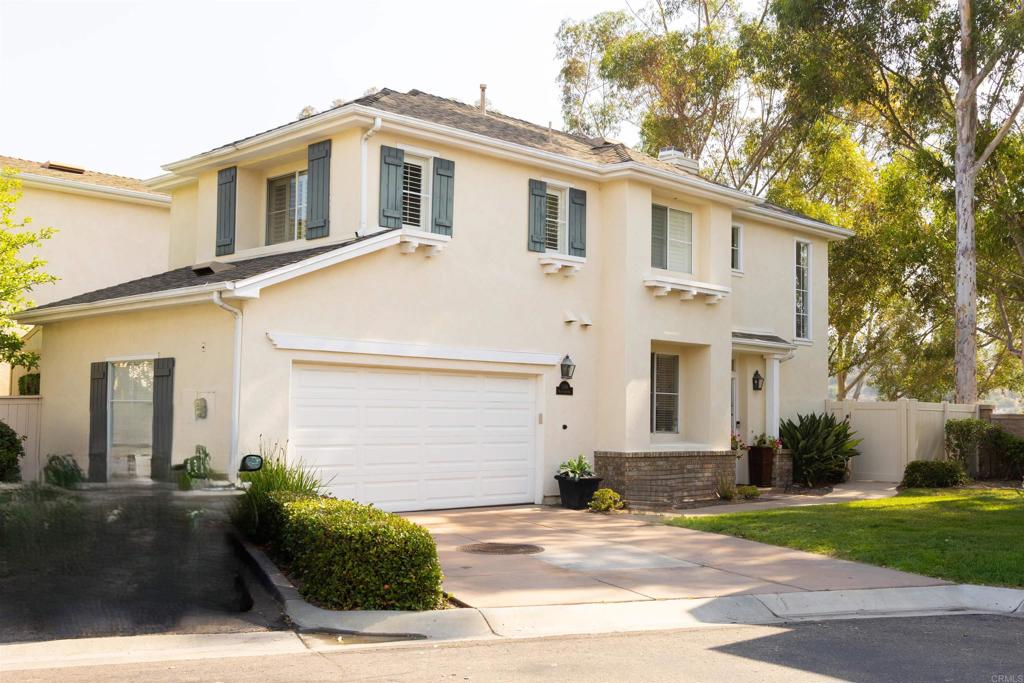 The value of this truly exceptional property is over $1'100K check the comps! SFR 3b/2.5. The separate office with A/C adds over$50k to the value of this home. This beautiful home is a rare gem, ideally situated on a prime corner lot in a cul-de-sac within Stonecrest Village's Hampton Place. This refined living space has been meticulously maintained, offering a spacious layout with three bedrooms and two full bathrooms. It features central A/C and plantation shutters throughout. The private front entrance opens to a welcoming living room with a fireplace, large windows, and laminate floors. The dining area, with an elegant chandelier and a cozy setting, provides access to the back patio, offering a serene and relaxing view. The remodeled kitchen is a harmonious blend of porcelain countertops, stainless steel appliances, elegant cabinets, tile flooring, and abundant natural light. A convenient quarter bathroom is located on the first floor. The staircase to the second floor boasts an elegant ornamental handrail. Upstairs, the three bedrooms provide an inviting and peaceful ambiance. The spacious principal suite features a luxurious coffered ceiling with a silent fan, a walk-in closet, and a fully remodeled, elegant bathroom made with the finest Carrara marble, double sinks, and a private commode room. Accent and LED lighting enhance the space, and the windows offer a nice view while maintaining a quiet and restful atmosphere. The second bedroom has an ample closet with double mirror doors, and the smallest bedroom is currently set up as a peaceful reading room. The second full bathroom in the second-floor hallway has a tub and a silent ceiling fan. Linen closets are also available in the hallway. The fenced backyard boasts a spacious and functional detached office with A/C, a 20-foot remote-controlled retractable awning, a built-in BBQ with a wok, sink, and fridge, and the pleasant sounds of a water fountain, all contributing to comfortable outdoor living. Additional features of this home include a rare and coveted driveway that accommodates two extra vehicles in front of the two-car garage. The garage is equipped with a washer, dryer, shelves, and a built-in cabinet. To enhance the full enjoyment of the homeowners, the resort-like clubhouse amenities include a gym, junior Olympic pools, a spa, tennis courts, picnic areas, a media room with a library, a lovely park, and manicured greenbelts with trees and shrubs that make the trails inviting for pleasant strolling, easy walks, jogging, and biking. This creates an ideal setting for any lifestyle in one of San Diego's most desirable areas: Mission Valley. It's conveniently located minutes from the airport, downtown, beaches, SDSU, UCSD, restaurants, Shops at Mission Valley Center, Fashion Valley, and just five minutes from the new San Diego Snapdragon stadium, with easy north-to-south access within 20 minutes to the border. The HOA fees are among the lowest in San Diego. Buyers may inquire about financing their purchase with the Listing Agent. Please note that this information is reliable but not guaranteed. Committed buyers and agents, please contact the Listing Agent for purchase offer submissions. Offers MUST include a current-dated approved loan letter and verifiable proof of funds. Buyers and buyer's agents are advised to verify all information before the removal of contingencies. Furniture and decorations are available for purchase upon request.