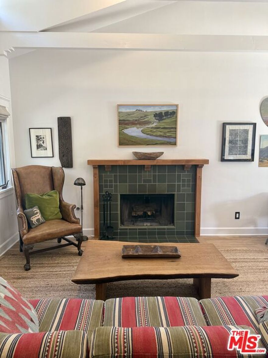 Set on a quiet street in Ojai, this 2-bedroom, 1-bath guest house offers privacy while still being close to town. The home is just minutes from trailheads leading into the Valley View Preserve and a short walk (.4 miles) to Ojai's farmers market. Inside, the house has lots of natural light and plenty of windows with views facing a meadow, vaulted ceiling, recessed lighting and exposed beams. The living area includes a wood-burning fireplace. The kitchen is fully equipped with a viking fridge and stove, waterworks faucet and in unit laundry. A private deck offers a peaceful spot for morning coffee or evening stargazing. Outside parking only on the street or unassigned in the driveway. All utilities included. One small cat or small dog is allowed.