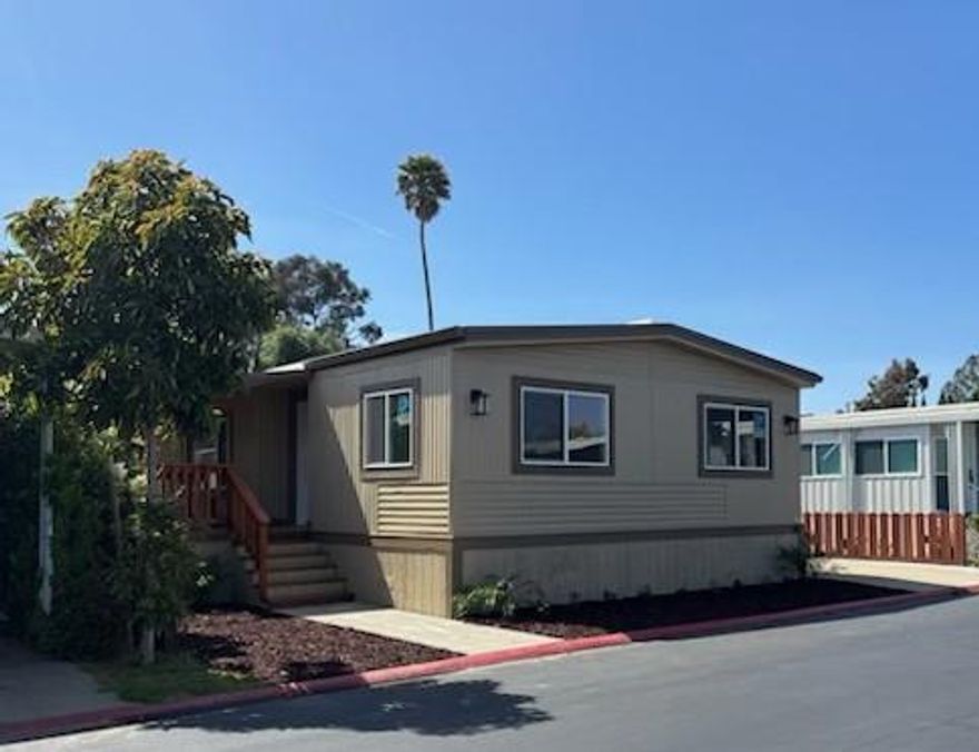 turn-key move-in mobile home in Lamplighter park community in North Salinas. Close to schools, shopping and easy freeway access, with low rental space fee.