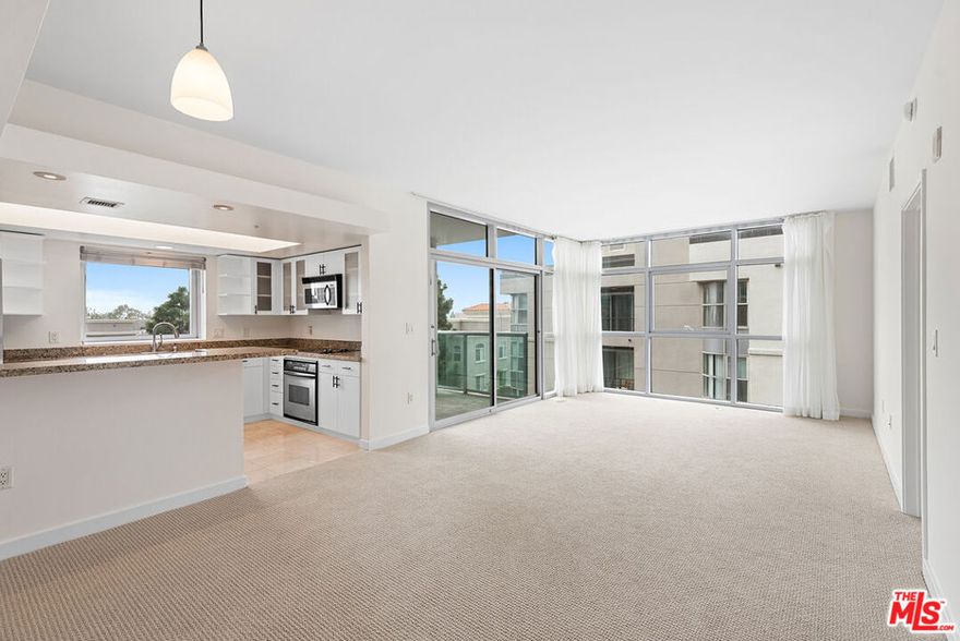 This is the premier 1 bedroom floorplan in all of the Azzurra building! This highly prized, West facing corner unit boasts floor to ceiling windows, tons of natural light, spacious living and dining rooms, white cabinets in the kitchen & bathroom, granite counters, huge walk-in closet, formal entry way, large balcony, 2 car parking & much more! Rent includes cable, internet, water, and trash, along with access to Azzurra's extensive collection of resort-style amenities. These include 24-hour valet parking for guests, 24-hour front desk and security, concierge services, a rooftop spa and sky lounge with panoramic ocean views, an outdoor kitchen, a sparkling heated pool and spa, a business center, a media lounge, a fine art collection, and an indoor/outdoor professional fitness center equipped with a yoga and Pilates training studio, plus much more. Located just moments from the bike path, dog walk, shops, restaurants, dine-in theaters, the beach, LAX, and more, this unit offers the perfect blend of luxury, convenience, and coastal sophistication.