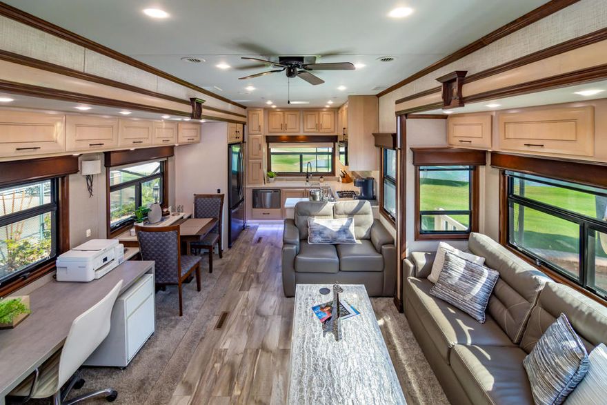 Presenting AN INCREDIBLE VALUE DEAL and exceptional turnkey opportunity within the prestigious Outdoor Resorts Palm Springs, offered at $249,000. This premium package includes both a meticulously maintained premium lot and a fully appointed luxury RV, delivering an effortless blend of comfort, lifestyle, and unparalleled views. Ideally situated to capture sweeping vistas of the lush golf course, surrounding mountains, and tranquil water features, this property offers a serene and elevated desert living experience. The spacious RV features a well-equipped kitchen, a comfortable living room, a dedicated dining area, one bedroom, and one full bath--providing all the essential elements for either full-time living or a seasonal retreat. Every detail has been thoughtfully maintained, ensuring a move-in ready, hassle-free ownership experience from day one. Located within one of the Coachella Valley's most sought-after resort communities, owners enjoy access to top-tier amenities including golf, tennis, pickleball, fitness facilities, pools, and a vibrant social atmosphere. Outdoor Resorts Palm Springs is a gated, luxury RV resort known for its impeccable grounds and prime location. This is a unique opportunity to own in one of the desert's finest communities, combining exceptional value, desirable views, and resort-caliber living. Schedule your private tour today to experience this outstanding property firsthand.