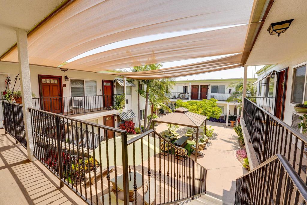 Welcome to Casa Del Sol! This lovely and pristine complex is waiting for its new owner! Step inside this move-in ready second level corner unit with only one shared wall and you will feel right at home. Clean vinyl plank flooring and an updated bathroom will make living here a breeze. This light and bright condo offers urban living at its finest with tranquility behind the secure arched wooden entry door. This well laid out floor plan offers versatility for any new home owner and the super low HOA fees are the icing on the cake! Conveniently located to major freeways and shopping will simplify errands and commutes. Are you tired of renting and paying your landlord's mortgage? Ready to make the next steps to building wealth? Here is your chance! Don't let one of the most affordable homes in San Diego slip away!