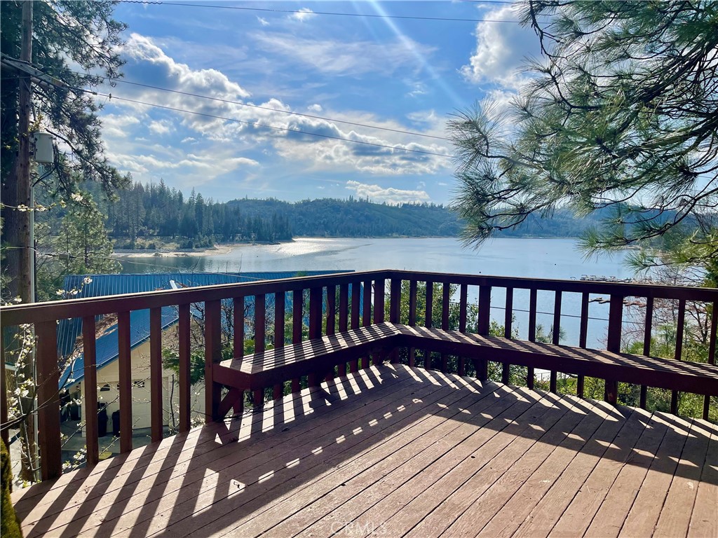 Secluded cabin overlooking Bass Lake on a half-acre lot. Views or peeks of the lake from many places in the house and on the lot. This cabin has real lake charm with rafter beams and custom milled knotty pine show board in most ceilings and walls! Large decks with lake views and plenty of room for entertainment and Bass Lake BBQs. Most furnishings, refrigerator, and washer/dryer stacker included. Back up Generac generator with large capacity propane tank also included. Garage area and wine cellar on lower level. Vacation rental and expansion possibilities. Verify your new uses with Madera Co. Just a few blocks to the Pines Village-Resort! .30 min. to the entrance of Yosemite National Park and 30 min to Chukchansi Gold Resort Casino. Property deeded access easement is gated from Manzanita, not Lake Drive! Contact your agent to make appointment to see this property now!