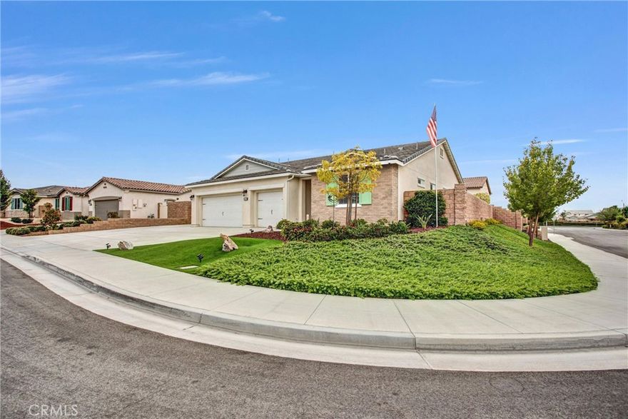 LOOK NO FURTHER… YOU’VE FOUND THE ONE!!  This immaculate 2,293 sq ft SINGLE STORY 3 bdrm / 3 ba / 3 car garage home on a Cul-de-Sac street featuring impressive RV-PARKING (17x38) w/ FULL hook-ups (50Amp, water & sewer), is the one for you!!  This lovely home features: a huge open floor plan with lots of natural light, an expansive Family Great Room w/ wood paneled accent wall, a large gourmet center island kitchen w/ granite counter tops, upgraded mosaic backsplash & custom color cabinets; a master bedroom retreat suite w/ huge wrap around walk-in closet; an oversized laundry room w/ a built-in mud sink plus additional storage.  And when you need a little fresh air, your beautifully landscaped backyard retreat is ready for you day or night with a large covered patio, as well as, your own personal 2 person jacuzzi complete w/ it’s own gazebo!  And if that’s not enough, additionally this property features: Paid off SOLAR (14 panels / 5.3 kilowatts), Built-in doggy door to the dog run on the side, Crown moldings thru-out, epoxy floored garage w/ plenty of storage, Central A/C & Heat w/ an additional whole house fan as well.  Yes, this property has all you need, and did I mention it’s close to schools, parks, shopping & wine country?!?! THIS IS A MUST SEE!!