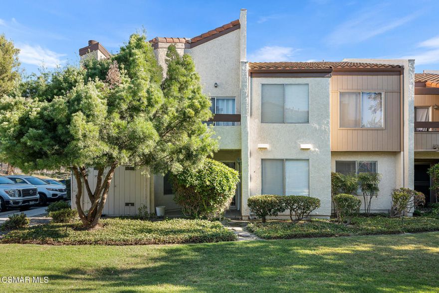 Prime location in West Simi Valley's highly desired Sinaloa Villas!This beautifully updated ground-level home offers comfort, style, and incredible value. Perfectly positioned near the tranquil southeast corner of the community, it's adjacent to a lush greenbelt with parking just steps from the door.Inside, the open layout features a spacious living room with a cozy fireplace, dining area, and private rear patio--ideal for relaxing or entertaining. The kitchen boasts granite countertops, a newer dishwasher, and microwave.The bright primary suite includes two full-sized closets and a remodeled bath with a Toto bidet toilet. Enjoy brand-new wood-like luxury vinyl flooring, fresh interior paint, and central A/C with an Ecobee smart thermostat. Added comforts include in-unit laundry and a smart doorbell for convenience and peace of mind.Community amenities feature a sparkling pool, two spas, tennis courts, BBQ areas, pet-friendly walking paths, and a stunning clubhouse with sweeping views. Covered carport parking with storage and ample guest parking are just steps away.Close to top-rated schools, shopping, dining, and freeways, this home blends modern comfort, prime location, and exceptional value in one of Simi Valley's most welcoming condo communities.