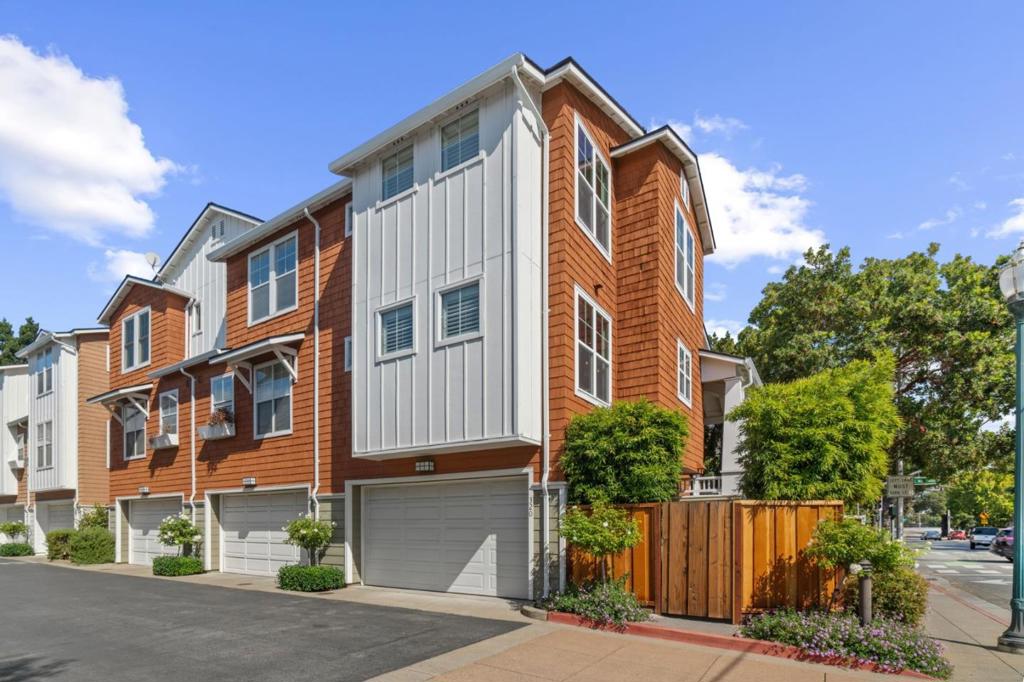 True Pride of Ownership! Welcome to this stunning 2BD/2.5BA end unit townhome, offering the perfect blend of style and function. Enjoy soaring ceilings, large windows, and natural light, thanks to a SE-facing exposure. Gather in the impressive living room next to a warm fire, enjoy a hearty meal in the elegant dining room, and host with ease in the entertainer's kitchen feat. top-of-the-line appliances, fixtures, and materials (Miele gas range & dishwasher, Silestone suede quartz counters, luxury solid SS faucets, H2O filtration, plus a breakfast bar adorned with Heath ceramics). A wine fridge and built-in speakers extend the party to your private patio! Upstairs, retreat to 2 spacious ensuite bedrooms with WICs. The spa-inspired primary bath boasts a deluxe soaker tub, sep shower, RH dual vanity, and skylight. Additional comforts: central HVAC with inline electrostatic filter, an attached 2-car garage with ample storage, and access to a lovely community Secret Garden. Mere minutes from Downtown San Mateo dining/shopping/cinemas, Central Park, Caltrain, SFO, Coyote Point etc. Hwy 101/92/280 give easy access to SF, HMB, East Bay, South Bay, and beyond! With only 26 homes in this boutique community, this is a rare urban gem where comfort, convenience, and class come together.