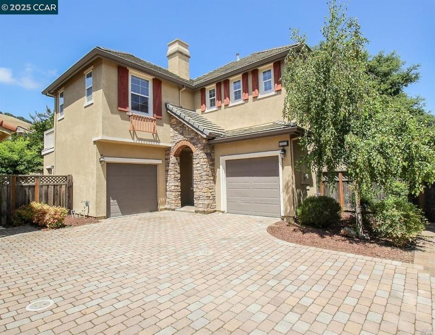 Move in Ready! This exquisite 2-story is home nested in a serene, gated community. Located in a desirable cul-de-sac, this home features 4 spacious bedrooms and 3 full baths! The cobblestone driveway leading to a two-car split garage. The open layout features  a gourmet kitchen with a double oven, cooktop stove, and recessed lighting, so you can entertain guests without leaving the kitchen. Flooring throughout includes a mix of laminate, vinyl, and carpet, providing both functionality and aesthetic appeal with arched doorways and designer color palettes add a touch of elegance. The cozy living room features a fireplace; the master suite features a split vanity, soaking tub with separate shower, and a private balcony that invites you to soak in views of lush rolling hills.  Community amenities include a pool, clubhouse, gym, and even a golf course nearby.   Easy access to Hwy 80, making your commute simpler, or hop on the commuter ferry which will take you to SF or Marin. Nearby attractions include Six Flags, Costco, and the Premium Outlets for shopping enthusiasts. Additionally, the gateway to Napa and the Maritime Academy are conveniently close, offering cultural and educational opportunities.   For inquiries or to schedule a private tour, do not hesitate to reach out.