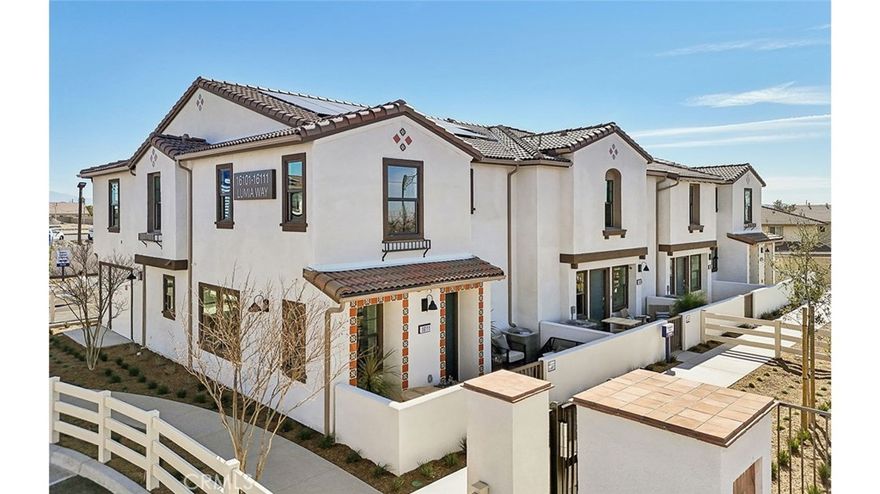 NEW CONSTRUCTION - NEW COMMUNITY! Welcome to Citrus Lane, an upcoming townhome community located in the city of Fontana. Citrus Lane features two-story townhomes ranging from 1,500 to 1,602 sq. ft. with up to 4 bedrooms and 2.5 bathrooms.  This Residence 1602 plan features 4 Bedrooms and 2.5 Baths, a spacious open-concept Great Room, Kitchen and Dining Area designed for gathering and perfect for entertaining friends and family.  The gourmet Kitchen offers stainless-steel appliances including cooktop, dishwasher, and microwave/hood and quartz kitchen countertops. The second level features a thoughtfully-designed layout, offering spacious bedrooms, convenient laundry room and bathrooms with dual sink vanities. Among the features and finishes, homeowners will appreciate the unparalleled peace of mind in owning America’s Smart Home, Home is Connected.