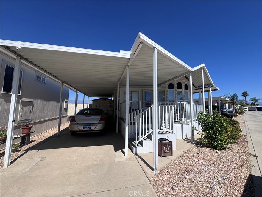 Welcome to Mountain Shadows 55+ Resort Community! You own the land with this beautifully updated park model home featuring partial utilities included. Recently remodeled with newer quartz vanity, walk-in shower, wood flooring, and more. The bright kitchen offers custom countertops, backsplash, and a full-size gas stove.
Enjoy the spacious California Room, perfect for relaxing or entertaining. Outside features an extended shed with stackable washer & dryer, easy-care landscaping, and a large awning—ideal for outdoor gatherings.
Mountain Shadows offers resort-style amenities including a pool, spa, clubhouse, community dinners, dances, and Saturday breakfasts. HOA is $210/month and covers water, sewer, trash, and cable.
Experience resort living in this scenic, gated 55+ community—move-in ready and waiting for you!