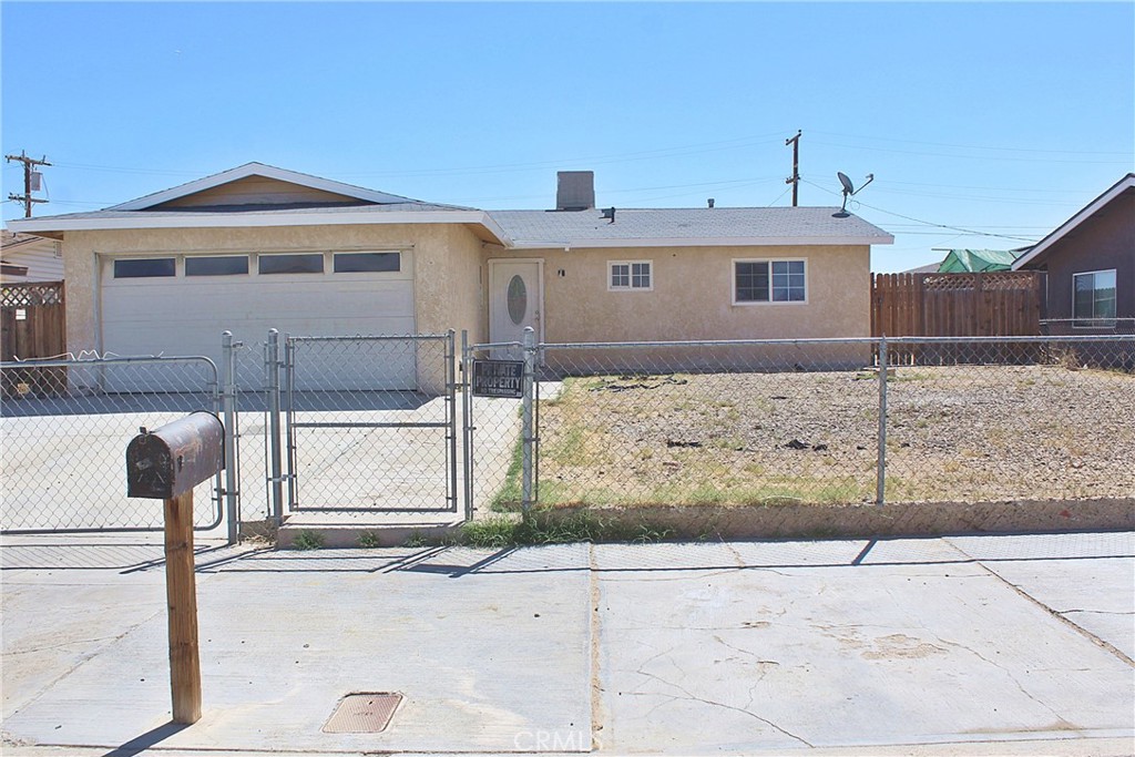 Welcome to this 3 bedrooms, one and half bathrooms single story single-family home, offering over 1000 square feet of comfortable living space on a generous 8,100-square-foot lot. on a cul-de-sac. This home is in the 15 and 58 freeway area, short driving distance to the outlet stores and restaurants. The spacious open floor layout provides ample space to stretch out as well as perfect setting with living room, dining area open to the kitchen. The full bathroom is in the hallway and the half bathroom is in the master bedroom. The home has been freshly painted, it has an attached two-car garage that adds convenience. Located in a peaceful street neighborhood, this home offers plenty of space, privacy, and opportunity. Don't miss your chance to make this property your own! Located near the future site of BIG Barstow International Gateway the world's largest intermodal state of the art rail facility, that is believe that will bring a significant number of jobs to the area. Also short distance to Apple Valley future home of the recently approved High Speed Train from Apple Valley to Las Vegas and to the south to Rancho Cucamonga. The project is expected to break ground in the Victor Valley soon and be completed in over the course of the next few years, this projected is expected to bring in jobs and boost the economy of the High Desert.