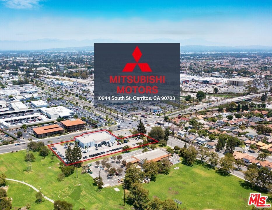 10944 South Street, Cerritos, CA 90703 presents an exceptional single-tenant leased NNN investment opportunity with minimal landlord responsibility. The property spans an impressive 1.96 acres of prime land, ideally located within the renowned Cerritos Auto Square, the world's largest auto mall. This strategic location is home to a single tenant, Mitsubishi Motors-New Sales/Parts/Service Center, offering a secure and stable income stream. The subject property offers a rare and highly sought-after opportunity for investors seeking long-term stability with minimal oversight. Mitsubishi Motors, an established and trusted brand in the automotive industry, occupies the space under a NNN lease. The tenant has full responsibility for all property maintenance outside of maintaining the roof and foundation which are the landlord's responsibilities. The tenant is also fully responsible for payment of property insurance and property taxes, with NO TENANT PROP 13 PROTECTION - meaning, the increase in property taxes after the sale will be a continued responsibility of the tenant.
