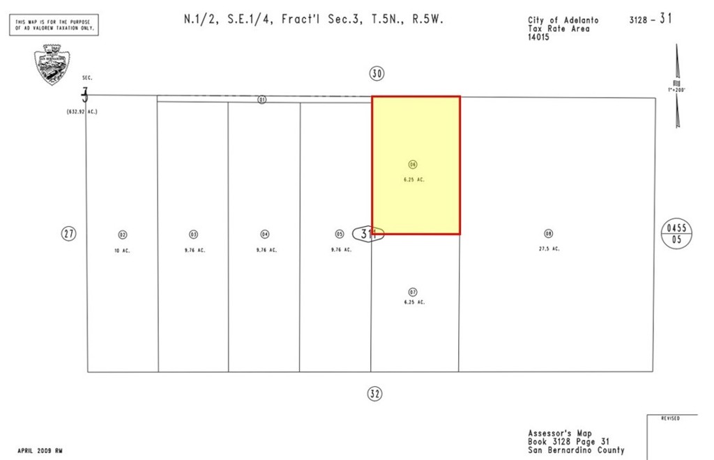 ±6.25 acres of unimproved industrial land for sale on Cassia Rd in Adelanto; 3128-311-06. Zoned Light Manufacturing (LM) and approved for a variety of industrial purposes, including warehousing, assembly/manufacturing, contractor yards, and cannabis cultivation. Water, sewer, and power are available. More than 1.5MM square feet of neighboring entitled industrial space will bring significant infrastructure enhancements. Neighboring businesses include XPO Logistics, YRC Freight, Northwest Pipe Supply, Adelanto Event Center, Diversified Minerals, and Nova Storage. This location is in proximity to support the Southern California Logistics Airport, whose tenant roster includes Amazon, Boeing, GE Aviation, Kuerig Dr. Pepper, M&M/Mars, Newell Rubbermaid, and more. Immediate access to Highway 395, 8 miles to Interstate 15, and 70 miles to the Ports of Los Angeles. This site is also 25 miles from BNSF’s future Barstow International Gateway (BIG), a state-of-the-art intermodal facility spanning 4,500-acres designed to revolutionize international logistics and distribution regionally and domestically. Buyer to verify all information contained herein. Agent and their representatives are not responsible for the accuracy of these claims.