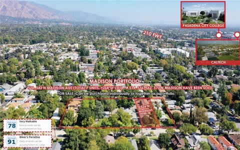 Tiny photo for 526 N Madison Ave, Pasadena, CA 91101 (MLS # AR26225618)