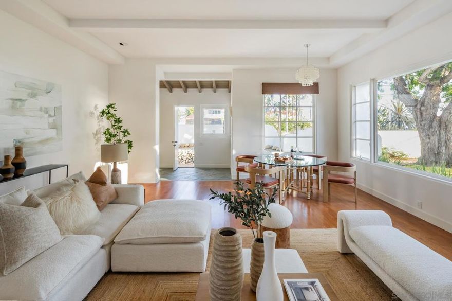 Set on a private corner lot, the property is enveloped by lush, mature landscaping and expansive grassy lawns. The residence features a detached office, ideal for both work and relaxation. The primary suite occupies the entire upper level, providing a serene retreat with sweeping Pacific vistas. This rare opportunity combines unparalleled location, timeless design, and coastal elegance. Watch the waves break & enjoy endless sunsets from this once-in-a-lifetime opportunity from nearly every room.