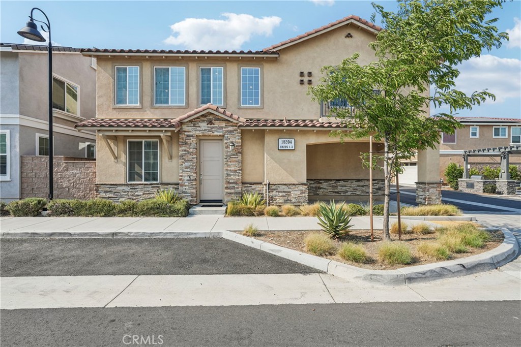 Better than new, immaculately maintained 3 bed / 2.5 bath, 2-story detached condo, recently built in 2022 and located in The Retreat and desirable community with gated entry, pool/spa, clubhouse, BBQ area, and outdoor fitness area! Featuring Solar Panels, Smart Home features, an open and spacious floor plan, deco paint, vinyl plank floors, recessed lighting, and a tankless water heater. The living room opens to the dining area with slider to the backyard and the open kitchen offers white cabinetry, gorgeous granite countertops, a center island with bar seating, pendant lights, and included stainless steel appliances including the refrigerator, gas range, microwave, dishwasher, and a deep basin stainless steel sink! All of the bedrooms are located on the 2nd floor including the large Bonus Loft area - the perfect space for movie night! The huge primary suite offers a private, spa-like, ensuite with dual sink vanity, a soaking tub, and a separate shower. There is also a full-size hall bathroom also with dual sinks for the secondary bedrooms to share. Enjoy the private backyard with block wall fencing and there is space on either side of the home. This home also has an attached 2-car attached garage, 1 driveway parking space, and is also located within the Excellent Etiwanda School District, as well as shopping, dining and more! Don't miss this one!