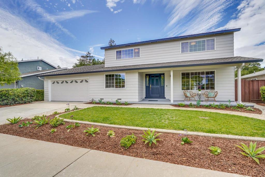 Remarkably stunning 5 bedrooms, 3 bathrooms Ditz Crane home situated in a highly sought after Monta Vista High neighborhood. The expanded main floor bedroom is perfect for guest room, home office or multi-generation living. Double front door invites guests to a spacious, bright and open floor plan. Formal living room boasts recessed lights, picture windows showcase exterior views. The dining room is conveniently located adjacent to the kitchen ideal for social gatherings and entertaining guests. Generous gourmet kitchen is completed with new quartzite counters, tiled back splash, stainless steel appliance, gas cooktop, dishwasher, dining nook, an abundance of storage cabinets and drawers. The separate family room features a fireplace, vaulted high ceiling and easy access to the serene backyard, which offers endless potential to relax and play. Well-proportioned bedrooms, each which offers ample closet space. The backyard offers matured plants, fruit trees, patio, ideal for outdoor enjoyment. Amenities include: central air conditioning, separate laundry room with storage space, attached 2 car garage. This home combines comfort and practicality and offers a convenient location, close to parks, shops, restaurants, and an easy commute to local employers. Top-rated Cupertino schools.