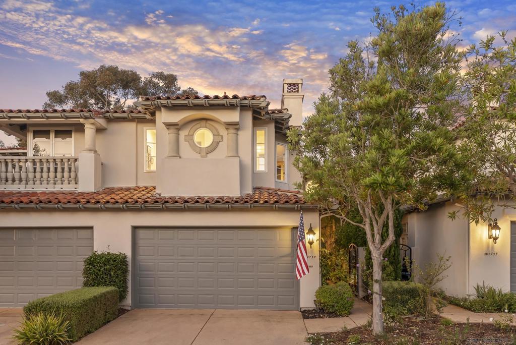 Exquisite Mediterranean home features soaring ceilings, floor to ceiling glass windows, and a large backyard entertainment space serving up our easy Southern California indoor/outdoor lifestyle. Come home to lounge on the terrace or to pamper yourself in either of the ensuite baths. Set behind community gates on the La Jolla Farms bluff for year-round enjoyment of our ocean climate. Secured behind the gate community of Blackhorse, at an exceptional value!