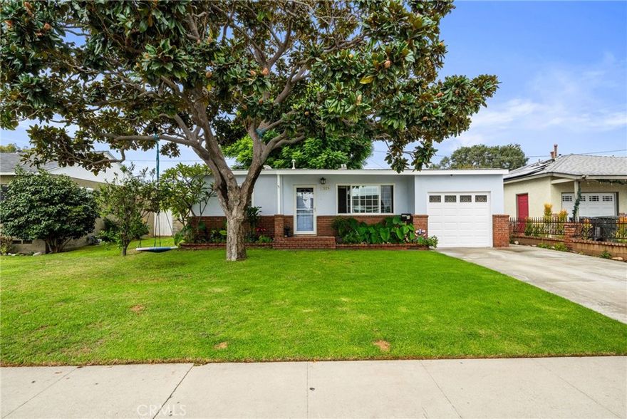 Charming Home in the Shady Nook Tract of Old Torrance.  Welcome to 2825 Martha, a friendly and inviting home nestled in the coveted Shady Nook Tract of Old Torrance. Step onto the front yard and be greeted by a majestic magnolia tree, perfect for a swing or two, ideal for playtime or chatting with neighbors on sunny afternoons.  This fabulous starter home sits on a generous, flat lot and offers 2 bedrooms, 1 bathroom, and an attached single-car garage. The roof was reroofed in 2016, with permits on file with the city, giving you peace of mind. Beneath the carpet, hardwood floors await your revitalization touches.  The attached garage offers flexibility—it can be easily incorporated into the home’s footprint for expansion, while the backyard provides plenty of room for outdoor enjoyment or another option for expansion. Step out from the kitchen onto a welcoming patio, leading to a large flat yard graced by a stunning jacaranda tree, creating a serene and inviting outdoor space.  Very private and peaceful.  A versatile shed/former hot tub enclosure in the backyard presents endless possibilities: transform it into an ADU, guest house, storage space, or even a rejuvenated hot tub retreat with a little creativity.  This home is full of potential, charm, and character, ready for the next owner to make it truly their own.  The Shady Nook Tract in Torrance, California, is a mid-20th-century residential neighborhood characterized by its modest, single-story homes built primarily in the 1940s and 1950s. These homes typically feature two bedrooms and one bathroom, with living spaces ranging from approximately 750 to 800 square feet. The tract was developed during a period of rapid suburban expansion in Southern California, reflecting the architectural and planning trends of that era.