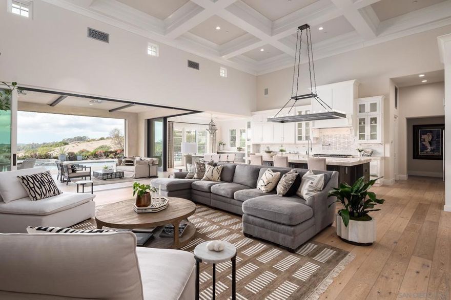 Driving along your private, picturesque driveway, you arrive at a truly amazing estate. Presenting an ALL NEW, modern single-level custom home that offers unrivaled privacy and luxury in every detail. Designed with the finest materials and cutting-edge technology, this home is crafted to meet the highest expectations of the most discerning buyers.  Upon entry, you’ll be captivated by exquisite designer touches throughout. Expansive corner pocket doors open to a spacious heated covered patio featuring an elegant fireplace and barbecue, along with a stunning pool and spa. This seamless blend of indoor and outdoor living ensures total privacy and a tranquil atmosphere. Relish breathtaking sunsets from your private fire pit sanctuary. The grand great room flows effortlessly into a gourmet kitchen, complete with beautiful quartz countertops and top-of-the-line appliances – perfect for both entertaining and everyday living. The generous primary suite offers a serene retreat, boasting his-and-her walk-in closets.  Located in the highly sought-after Santaluz community, this home provides a friendly, family-oriented environment with endless opportunities for relaxation and recreation in its private open spaces. Residents also have access to a world-class, 18-hole golf course designed by the renowned Rees Jones.  This extraordinary custom home combines luxury, comfort, privacy, and spectacular views – a rare find in today’s market. Don’t miss your chance to own a piece of paradise in Santaluz!  Situated on one of the most desirable communities in San Diego, Santaluz is well known for being a friendly neighborhood, and for its multiple opportunities to relax or exercise, in its open private areas, offering the quality of life which is now more than ever highly desired. professionally Rees Jones designed,18 Hole Golf Course with a World class practice and Teaching facility. 2,000+acres Dedicated to Open Space and Parks, including and 11 acre Village green in the Heart of Santaluz and a dog park. 14+ Milles of Manicured Trails for Biking and Hiking. Centrally located between 2 of the most important Highways in San Diego, I 15 and ! 5, with easy access to both of them. Two Clubs inside the development with multiple activities from Dinning to Fitness, Tennis , Spa, Kids clubs, Pool, Basketball Gymnasium just to mention a few. Multiple opportunities to socialize ! This is the perfect safe lifestyle to enjoy, work , and feel free!   Upon entry, you’ll be captivated by exquisite designer touches throughout. Expansive corner pocket doors open to a spacious heated covered patio featuring an elegant fireplace and barbecue, along with a stunning pool and spa. This seamless blend of indoor and outdoor living ensures total privacy and a tranquil atmosphere. Relish breathtaking sunsets from your private fire pit sanctuary. The grand great room flows effortlessly into a gourmet kitchen, complete with beautiful quartz countertops and top-of-the-line appliances – perfect for both entertaining and everyday living. The generous primary suite offers a serene retreat, boasting his-and-her walk-in closets.  Located in the highly sought-after Santaluz community, this home provides a friendly, family-oriented environment with endless opportunities for relaxation and recreation in its private open spaces. Residents also have access to a world-class, 18-hole golf course designed by the renowned Rees Jones.  This extraordinary custom home combines luxury, comfort, privacy, and spectacular views – a rare find in today’s market. Don’t miss your chance to own a piece of paradise in Santaluz!