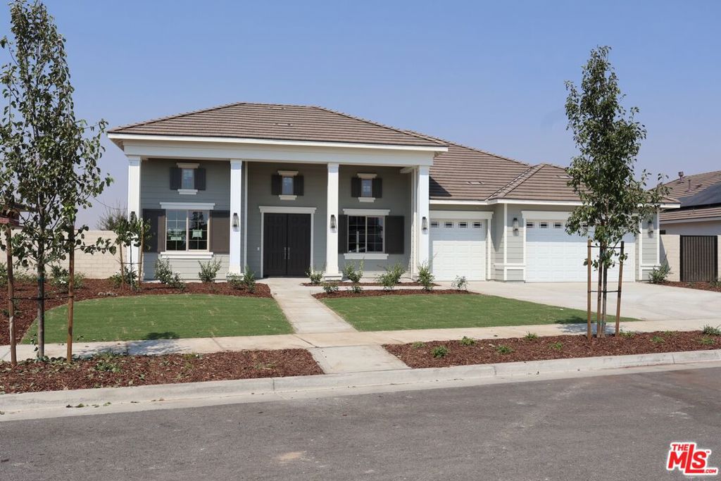 Luxury and lifestyle meet in this stunning 2,862 sq. ft. new construction home featuring 4 bedrooms, 3.5 baths, an office, and a formal dining room. Step into elegance with soaring 17-ft ceilings in the entry, office, and dining room, and 10-ft ceilings throughout the rest of the home. Upon completion, the gourmet kitchen will be a dream, with upgraded Kitchenaid appliances including a 6-burner cooktop, double ovens, microwave, dishwasher, and a convenient pot filler. Quartz countertops, upgraded backsplash, large center island, and designer faucet add stylish functionality, Enjoy indoor and outdoor fireplaces, a luxurious primary suite with an upgraded tile shower and rain showerhead, en suite bedroom 2 and a Jack & Jill bath connecting bedrooms 3 & 4. French doors open to an expansive 16,404 sq. ft. backyard, ideal for outdoor living. Owned Solar w/battery is included. Located in a resort-style community offering a clubhouse, fitness center, pool, spa, BBQs, tennis courts, outdoor theater, soccer field, playground, and private paseos. All just minutes from Starbucks, restaurants, shopping, and more!