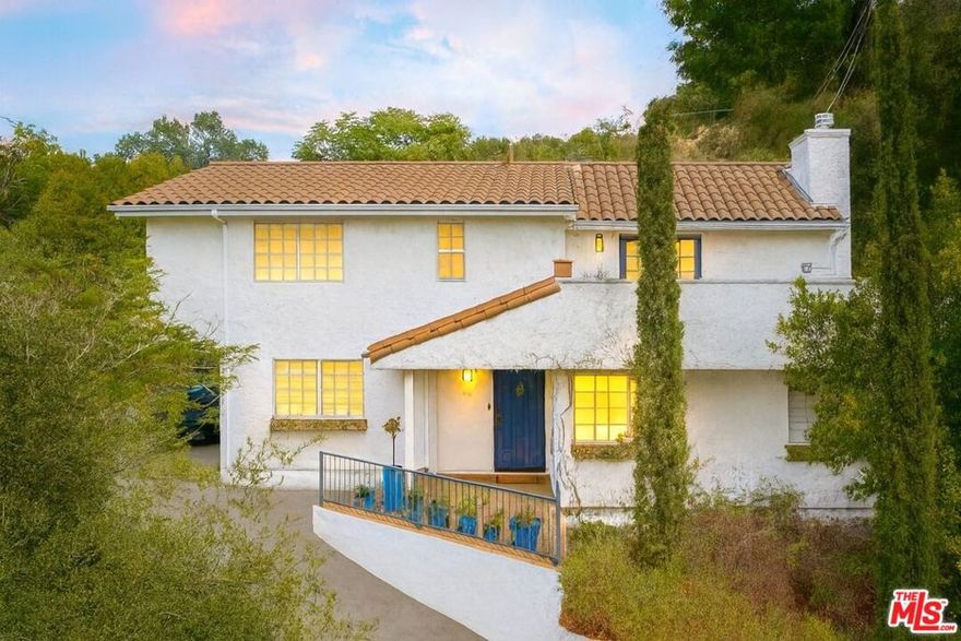 Welcome to "Villa des Artistes'  an inspiring Mediterranean-style villa where art and life beautifully intertwine. Nestled in the peaceful hills of Sunland, California, this three-bedroom, two-and-a-half-bath home is a sanctuary for creators and dreamers alike. Hardwood floors flow throughout, leading you from spacious living areas to a sun-drenched outdoor garden with Italian cypress and swaying palm trees, complemented with panoramic hillside views. At the entrance, a charming sign reads "Entre des Artistes," inviting you into a space that feels both timeless and alive with possibility. Whether you're painting the sunset, writing your next chapter, or raising a family, this invigorating home offers the perfect blend of nature, elegance, and soulful energy. A rare opportunity to live and work surrounded by beauty, creativity, and open skies.