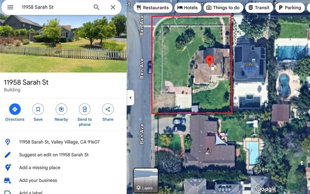 Large corner lot in a prime Studio City neighborhood. First time on the market for decades. The current structure is a two bedroom one bathroom single family house that was built in 1926. The structure is very presentable and is rented on a month-to-month basis at $3,633 per month. Use the property as it is or develop the land to suit your needs.